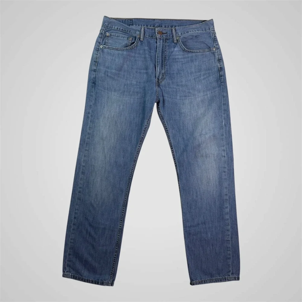 Levis 505 Regular Fit Straight Leg Jeans Mens 34x30 Medium Wash Blue 00505-0236